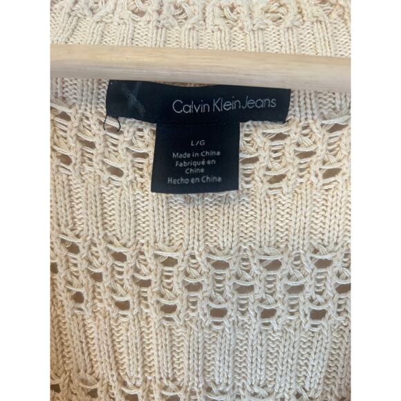 Calvin Klein Size Large color; Bleached Sand Croched Top Boho Style - Picture 6 of 14